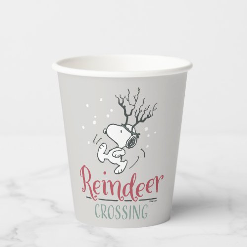 Peanuts  Snoopy Reindeer Crossing Paper Cups