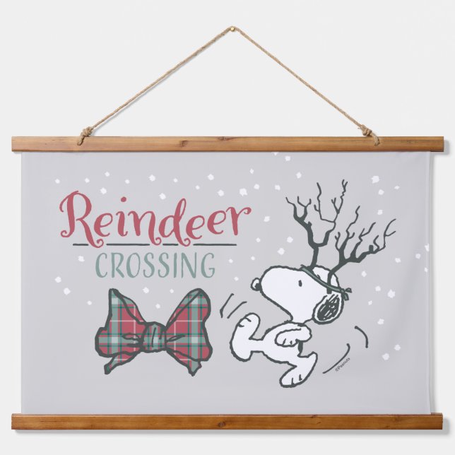 Peanuts | Snoopy Reindeer Hanging Tapestry (Front)