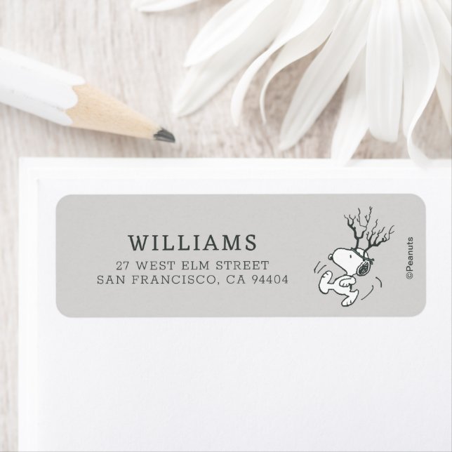 Peanuts | Snoopy Reindeer Label (Insitu)