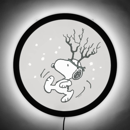 Peanuts | Snoopy Reindeer LED Sign (Front)