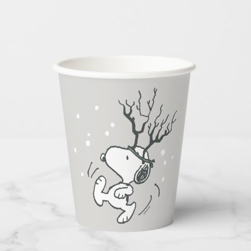 Peanuts  Snoopy Reindeer Paper Cups