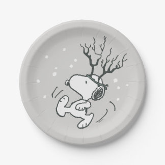 Peanuts | Snoopy Reindeer Paper Plates