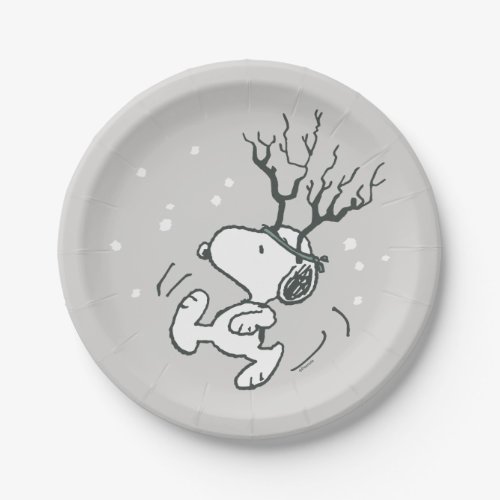 Peanuts  Snoopy Reindeer Paper Plates