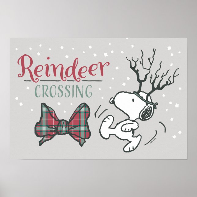 Peanuts | Snoopy Reindeer Poster (Front)