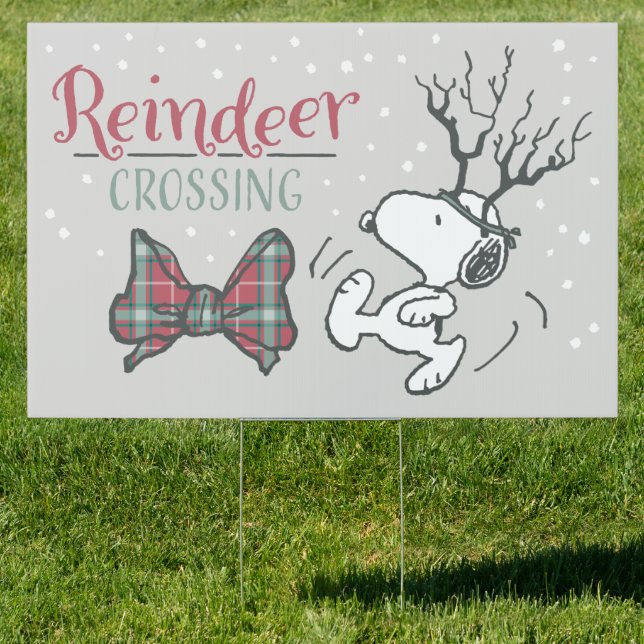 Peanuts | Snoopy Reindeer Sign (Insitu)
