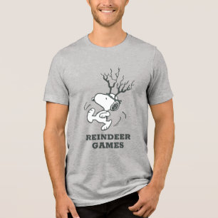 Peanuts Snoopy Reindeer Tri-Blend Shirt