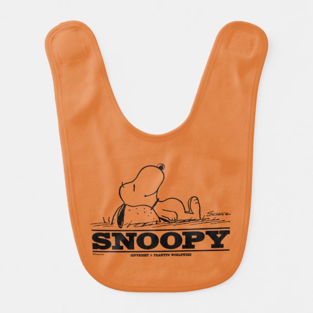 Peanuts | Snoopy Rest Break Baby Bib (Front)