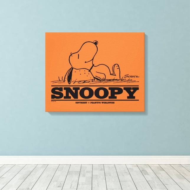 Peanuts | Snoopy Rest Break Canvas Print (Insitu(Wood Floor))