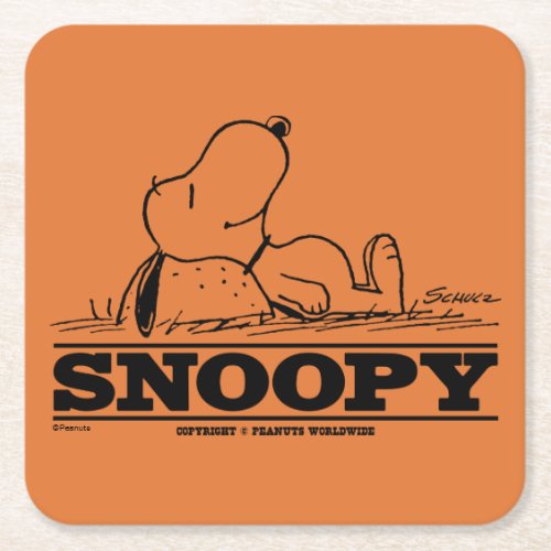 Peanuts  Snoopy Rest Break Square Paper Coaster