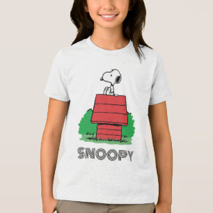 Peanuts   Snoopy Resting on Doghouse Tri-Blend Shirt