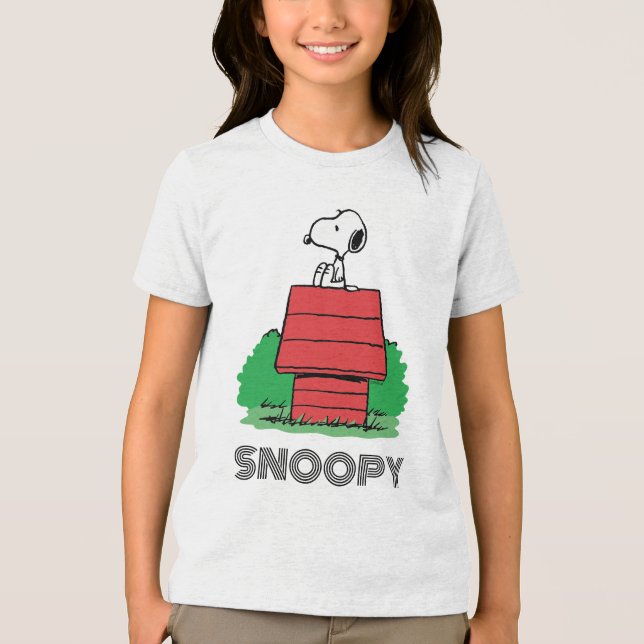 Peanuts | Snoopy Resting on Doghouse Tri-Blend Shirt (Front)