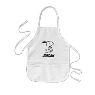 Peanuts   Snoopy Running   Add Your Name Kids' Apron