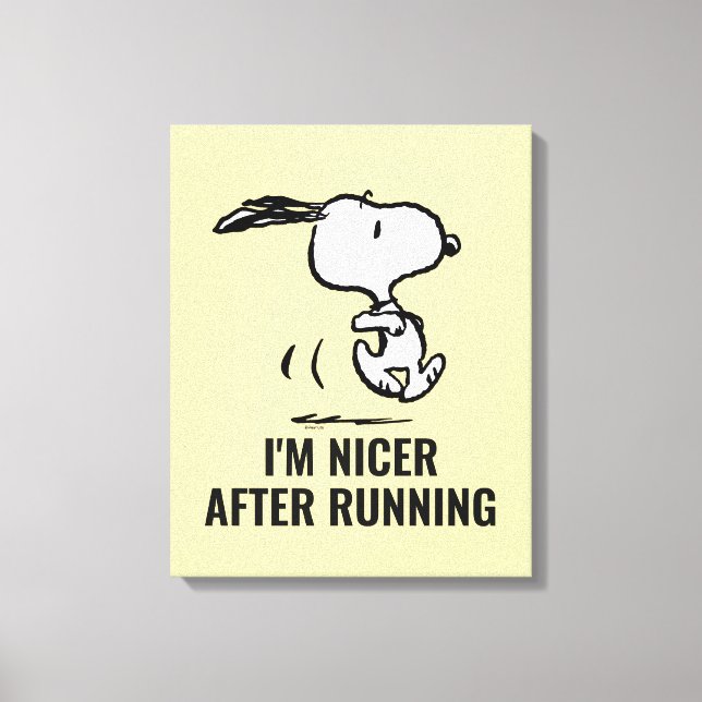 Peanuts | Snoopy Running Canvas Print (Front)