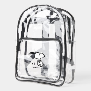 Peanuts Snoopy Running Clear Backpack