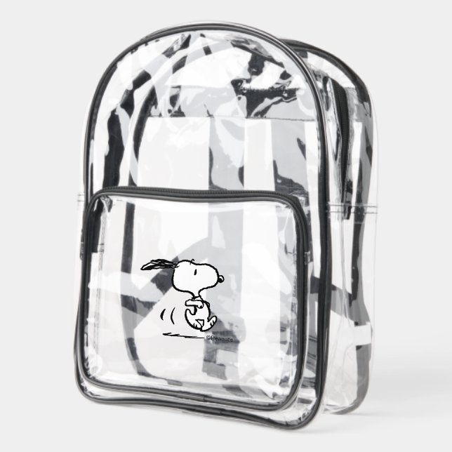 Peanuts | Snoopy Running Clear Backpack (Left)