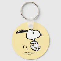 Peanuts | A Snoopy Happy Dance Keychain | Zazzle