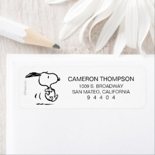 Peanuts   Snoopy Running Label