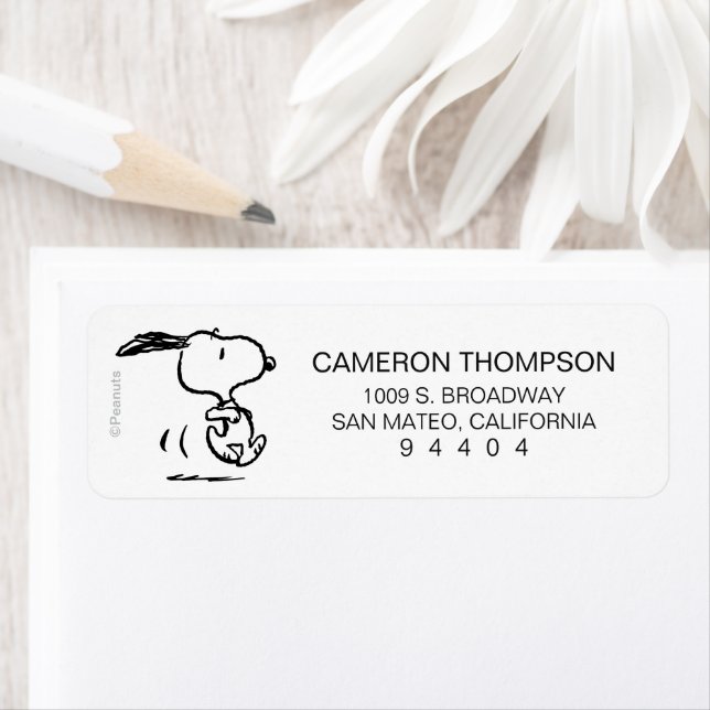 Peanuts | Snoopy Running Label (Insitu)