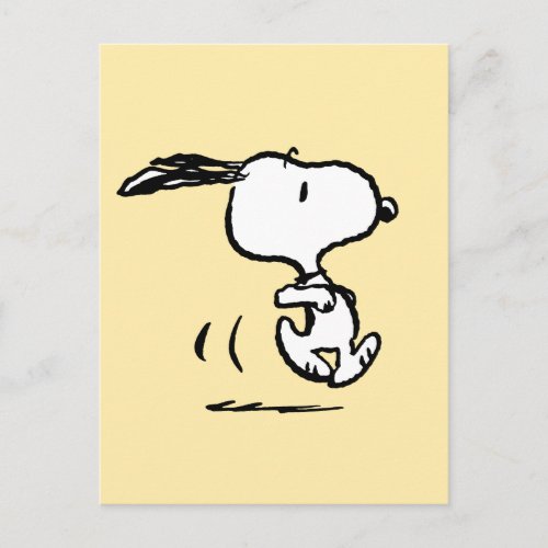 Peanuts  Snoopy Running Postcard