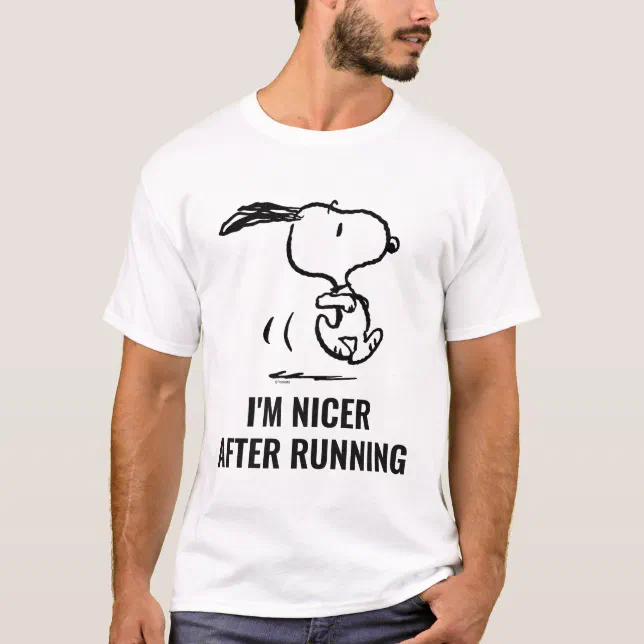 Peanuts | Snoopy Running T-Shirt | Zazzle