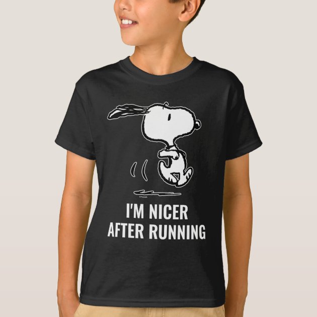 snoopy running shirt