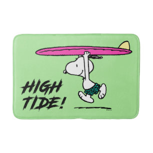 Peanuts Snoopy Running to the Surf Bath Mat