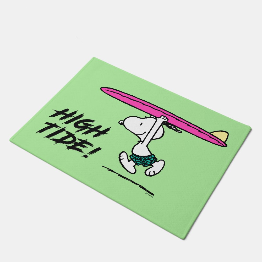 Disover Snoopy Running to the Surf Doormat