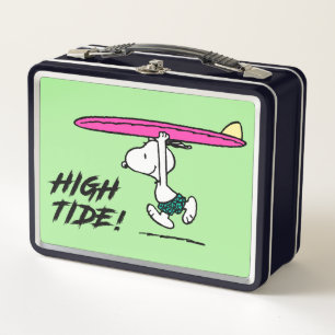 Peanuts Snoopy Running to the Surf Metal Lunch Box