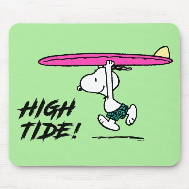 Peanuts | Snoopy Running to the Surf Mouse Pad (Front)