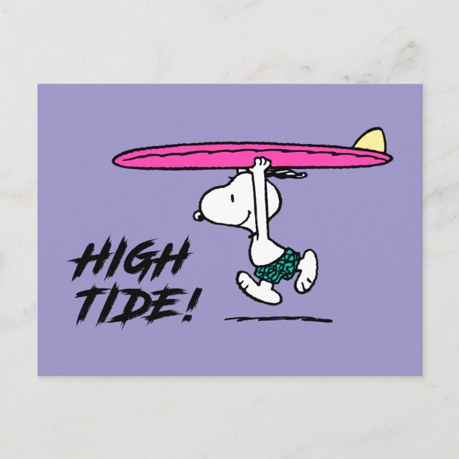 Peanuts | Snoopy Running to the Surf Postcard (Front)