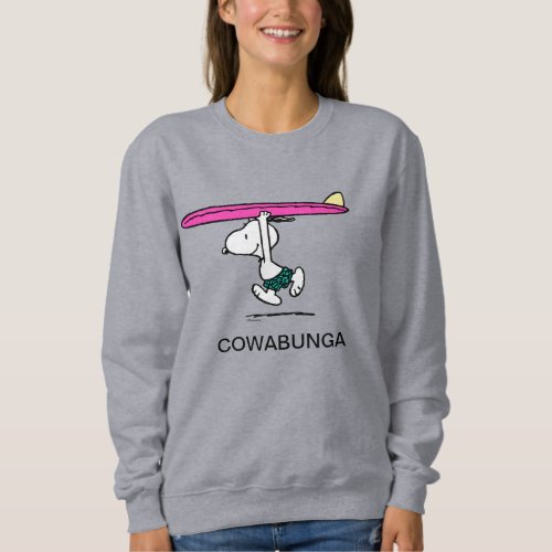 Peanuts  Snoopy Running to the Surf Sweatshirt