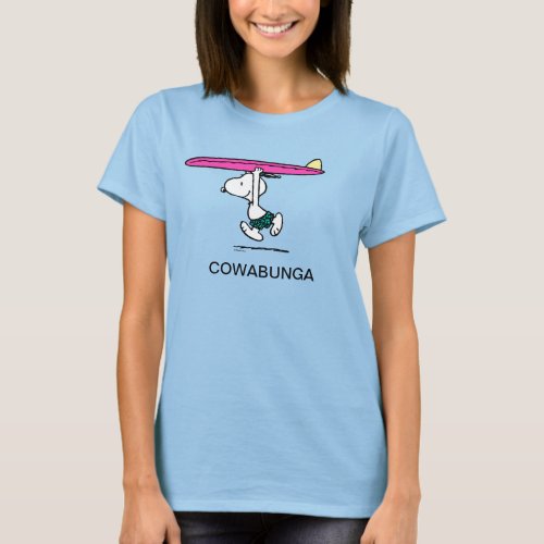Peanuts  Snoopy Running to the Surf T_Shirt