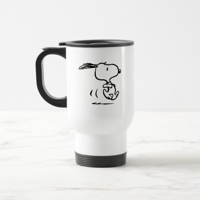 Peanuts | Snoopy Running Travel Mug (Left)