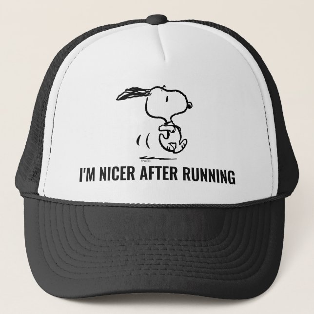Peanuts | Snoopy Running Trucker Hat (Front)