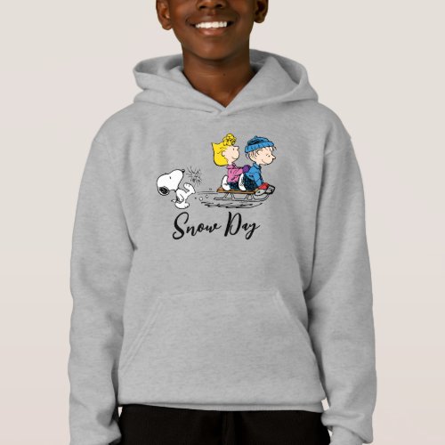 Peanuts  Snoopy Sally  Linus Sled Riding Hoodie