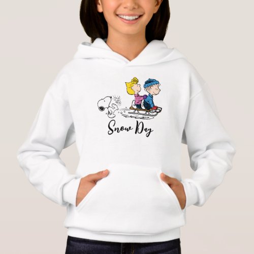 Peanuts  Snoopy Sally  Linus Sled Riding Hoodie