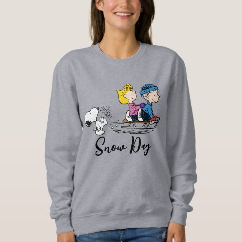 Peanuts  Snoopy Sally  Linus Sled Riding Sweatshirt