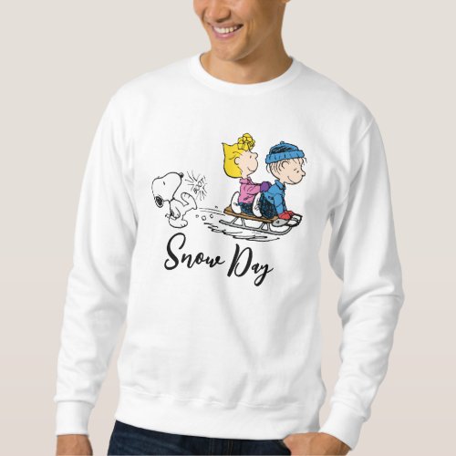 Peanuts  Snoopy Sally  Linus Sled Riding Sweatshirt