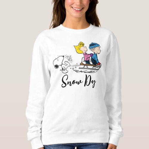 Peanuts  Snoopy Sally  Linus Sled Riding Sweatshirt