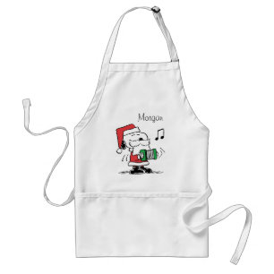 Peanuts   Snoopy Santa Claus Accordian Adult Apron