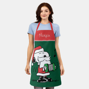 Peanuts   Snoopy Santa Claus Accordian Apron