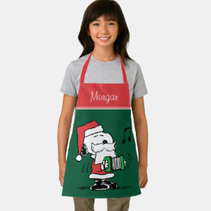 Peanuts   Snoopy Santa Claus Accordian Apron