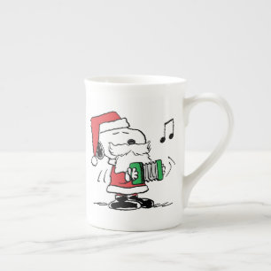 Peanuts Snoopy Santa Claus Accordian Bone China Mug