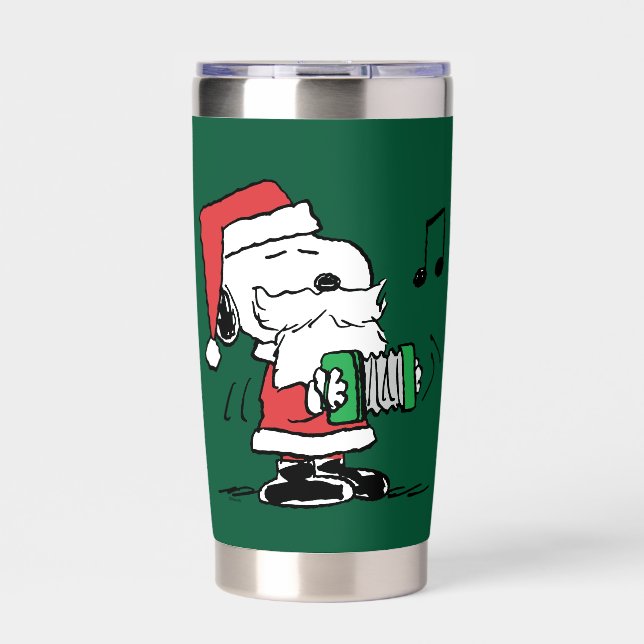 Peanuts | Snoopy Santa Claus Accordian Insulated Tumbler (Front)