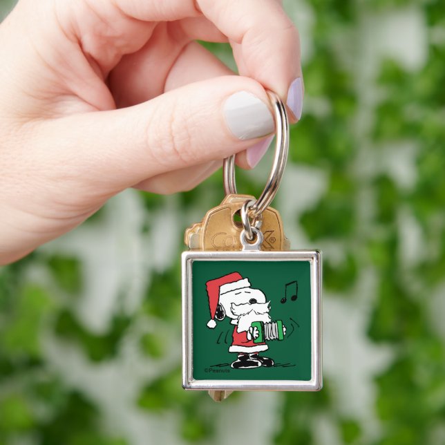 Peanuts | Snoopy Santa Claus Accordian Keychain (Hand)