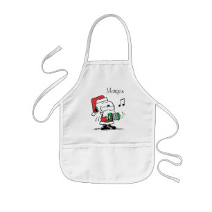 Peanuts   Snoopy Santa Claus Accordian Kids' Apron