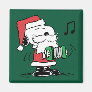 Peanuts   Snoopy Santa Claus Accordian Magnet