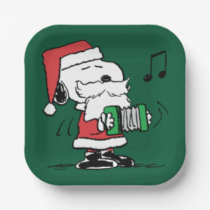 Peanuts   Snoopy Santa Claus Accordian Paper Plates