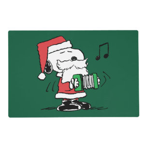Peanuts   Snoopy Santa Claus Accordian Placemat