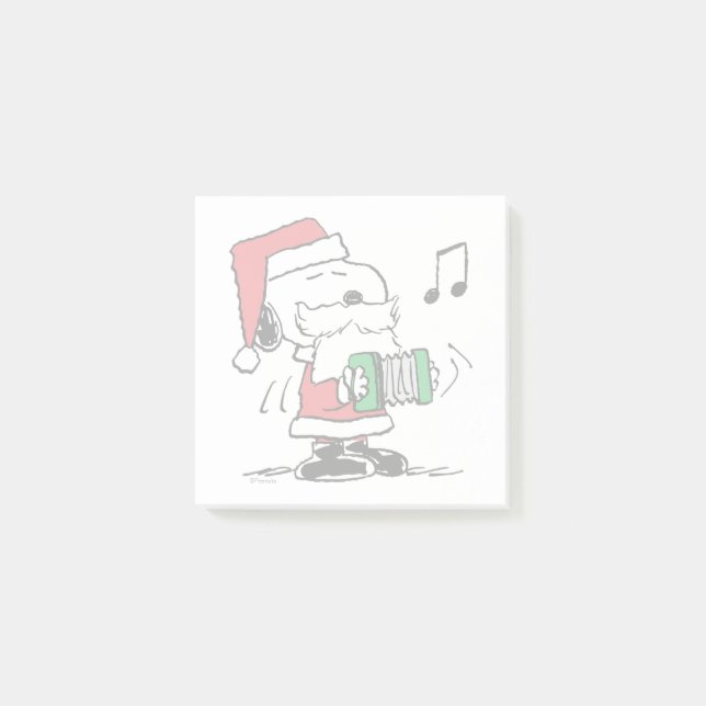 Peanuts | Snoopy Santa Claus Accordian Post-it Notes (Front)